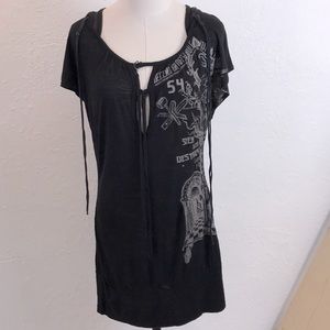 Salvage slub keyhole dress